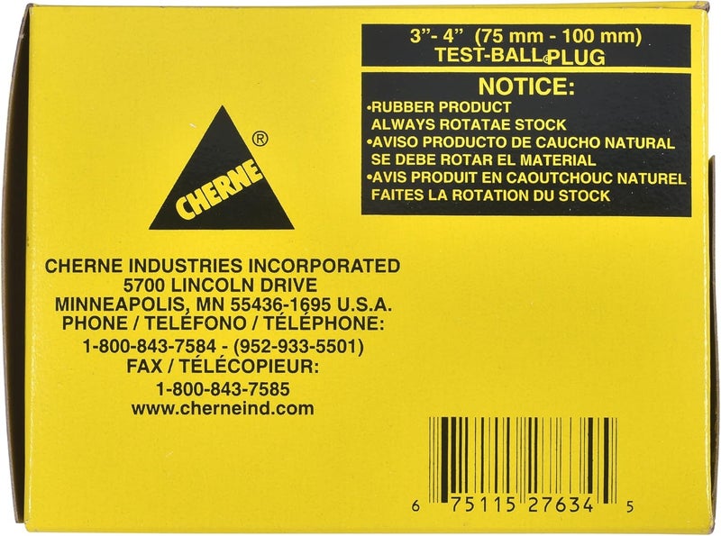 Cherne 276348 Multi-Size Test-Ball Plug for 3 in. - 4 in. Pipes, Black - Image 5